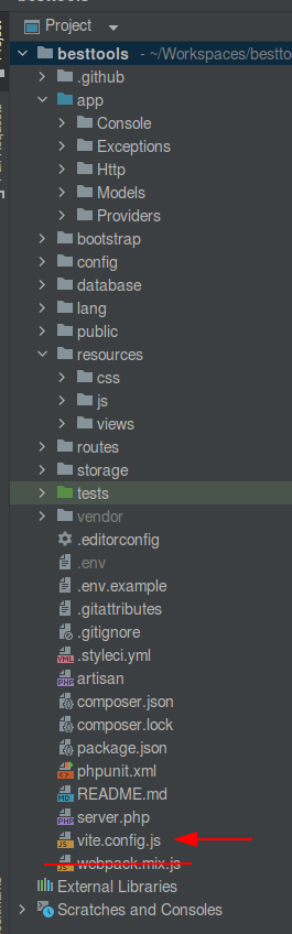 vite.config.js on Laravel project