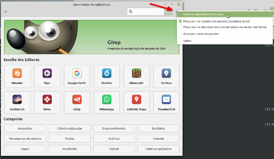 Mostrar aplicativos instalados Mostrar aplicativos instalados